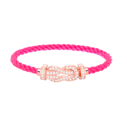 [baslovejewels]CHANCE LARGE 8 FIGURE BUCKLE FULL DIAMOND BRACELET ROSE GOLD