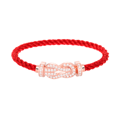 [baslovejewels]CHANCE LARGE 8 FIGURE BUCKLE FULL DIAMOND BRACELET ROSE GOLD