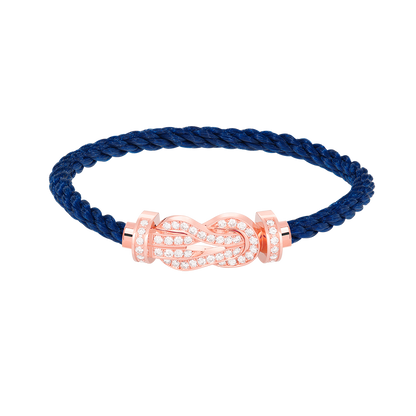 [baslovejewels]CHANCE LARGE 8 FIGURE BUCKLE FULL DIAMOND BRACELET ROSE GOLD