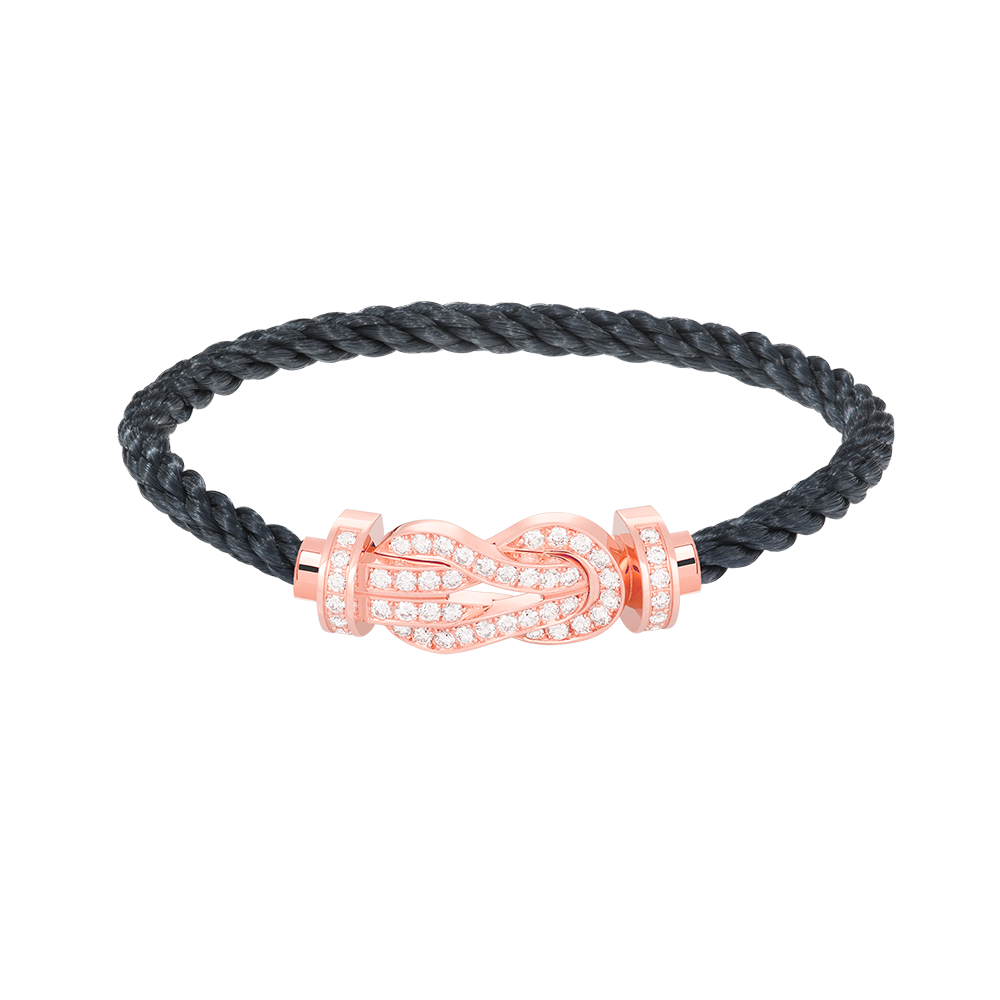 [baslovejewels]CHANCE LARGE 8 FIGURE BUCKLE FULL DIAMOND BRACELET ROSE GOLD