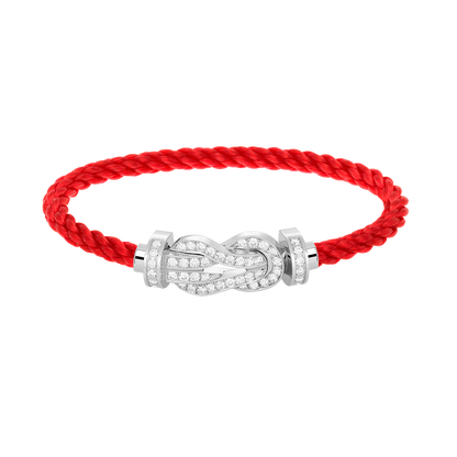 [baslovejewels]CHANCE LARGE 8 FIGURE BUCKLE FULL DIAMOND BRACELET SILVER