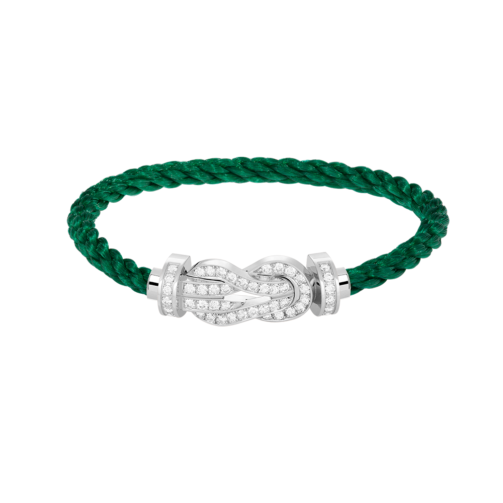 [baslovejewels]CHANCE LARGE 8 FIGURE BUCKLE FULL DIAMOND BRACELET SILVER