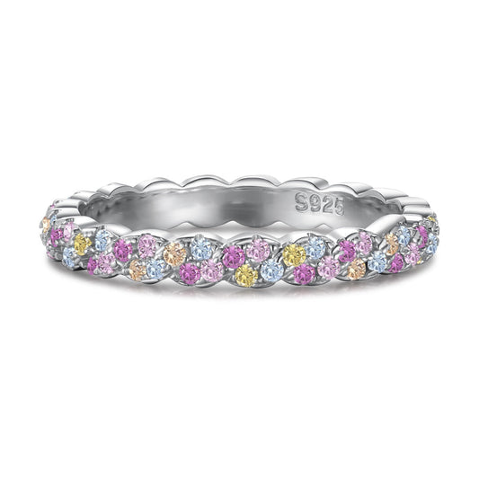 [baslovejewels]Dainty Ebullient Round Cut Daily Ring