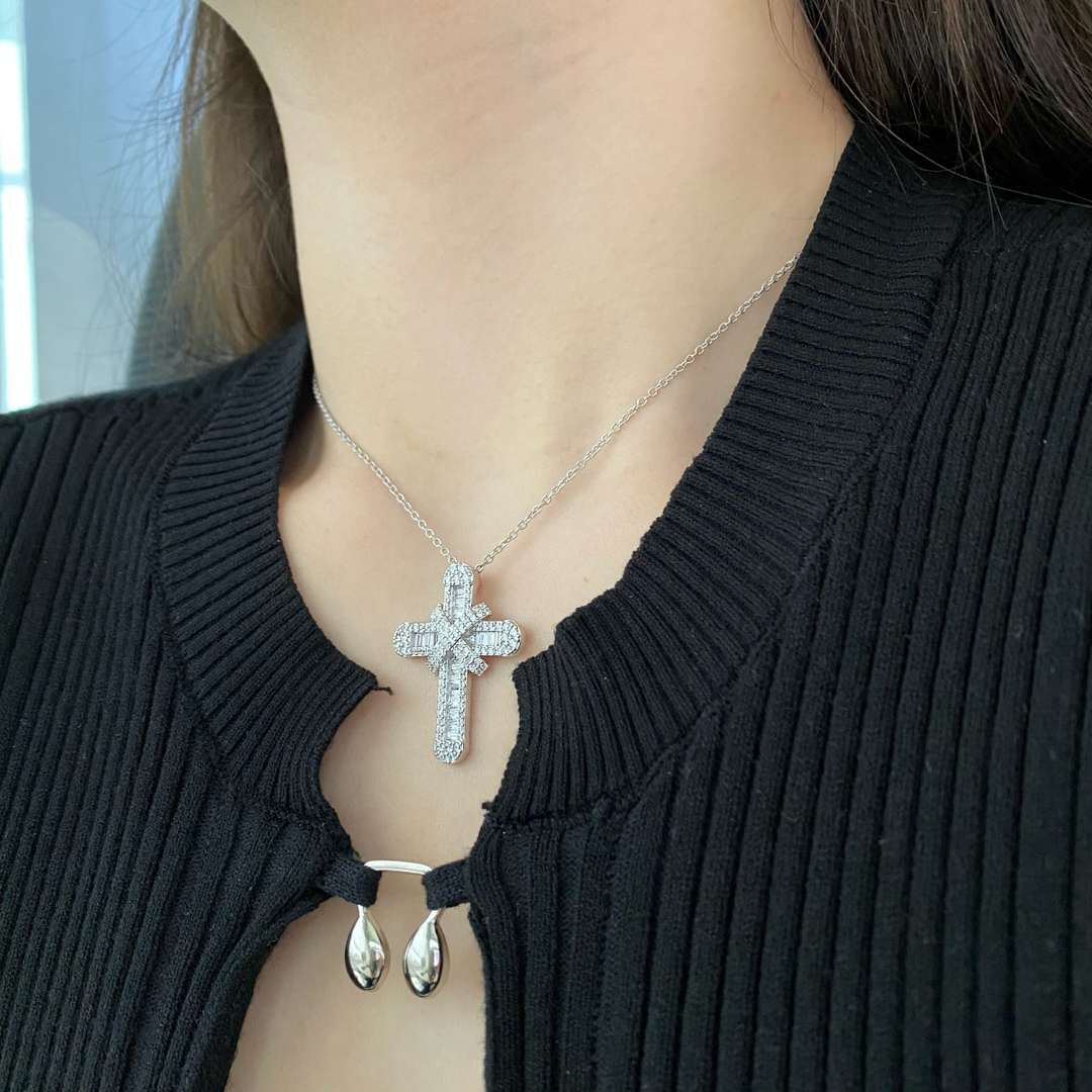 [baslovejewels]Gypsophila With Dimonds Necklace