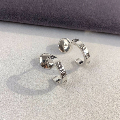 [baslovejewels]LOVE EARRINGS 2.65MM SILVER