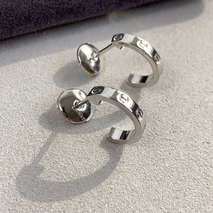 [baslovejewels]LOVE EARRINGS 2.65MM SILVER