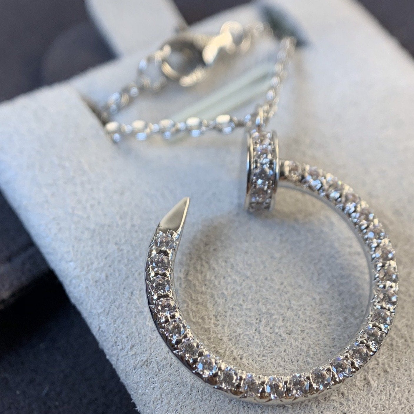 [baslovejewels]JUSTE NECKLACE SILVER DIAMONDS