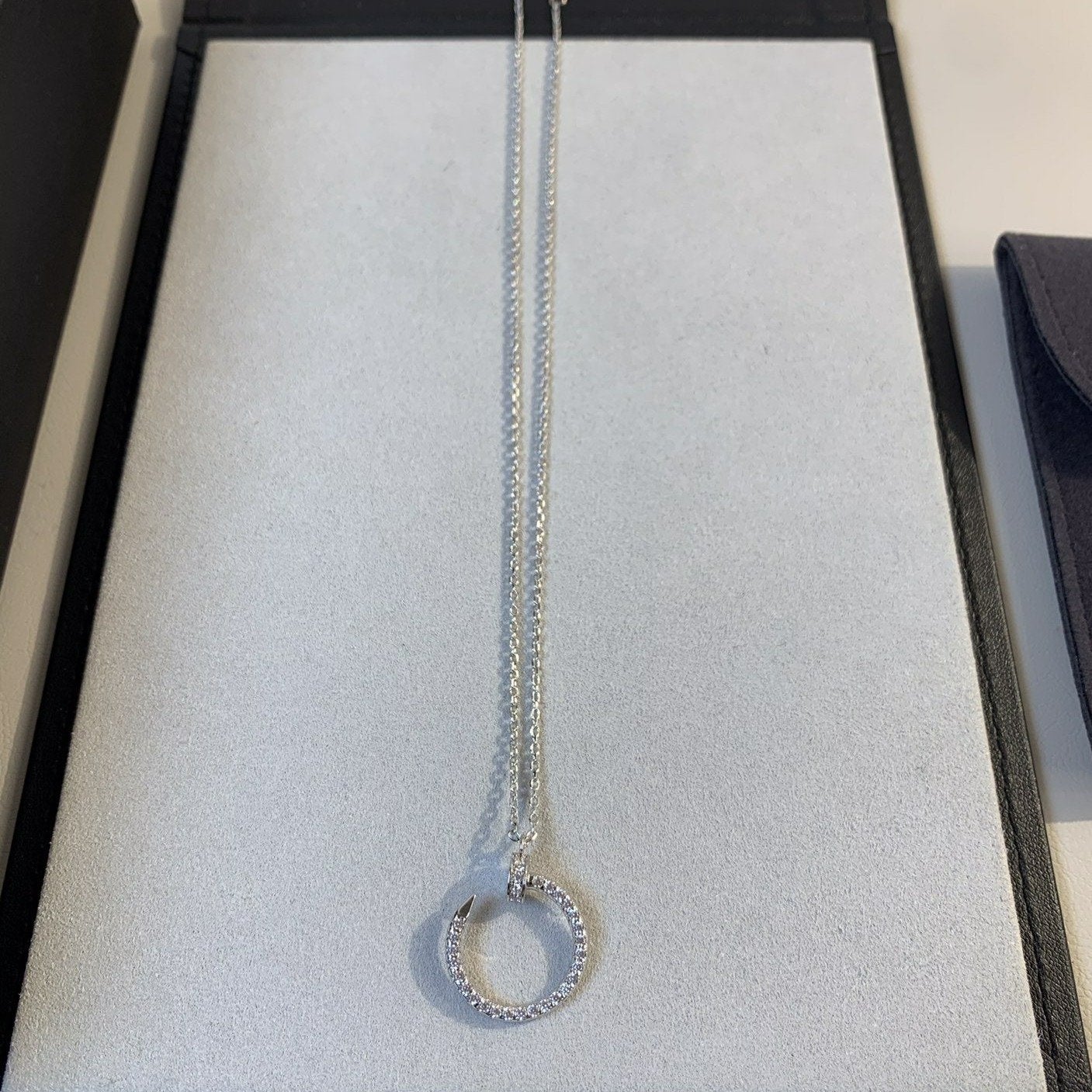 [baslovejewels]JUSTE NECKLACE SILVER DIAMONDS