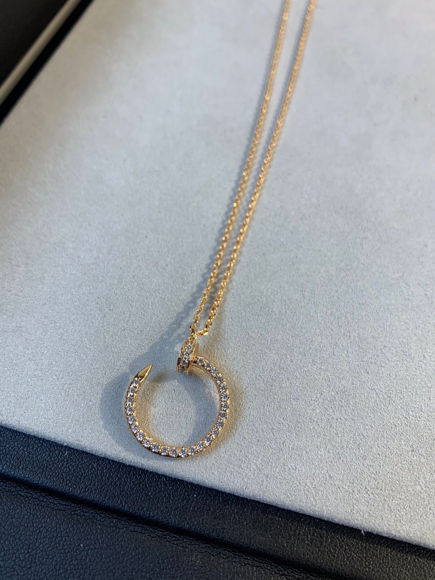 [baslovejewels]JUSTE NECKLACE PINK GOLD DIAMONDS