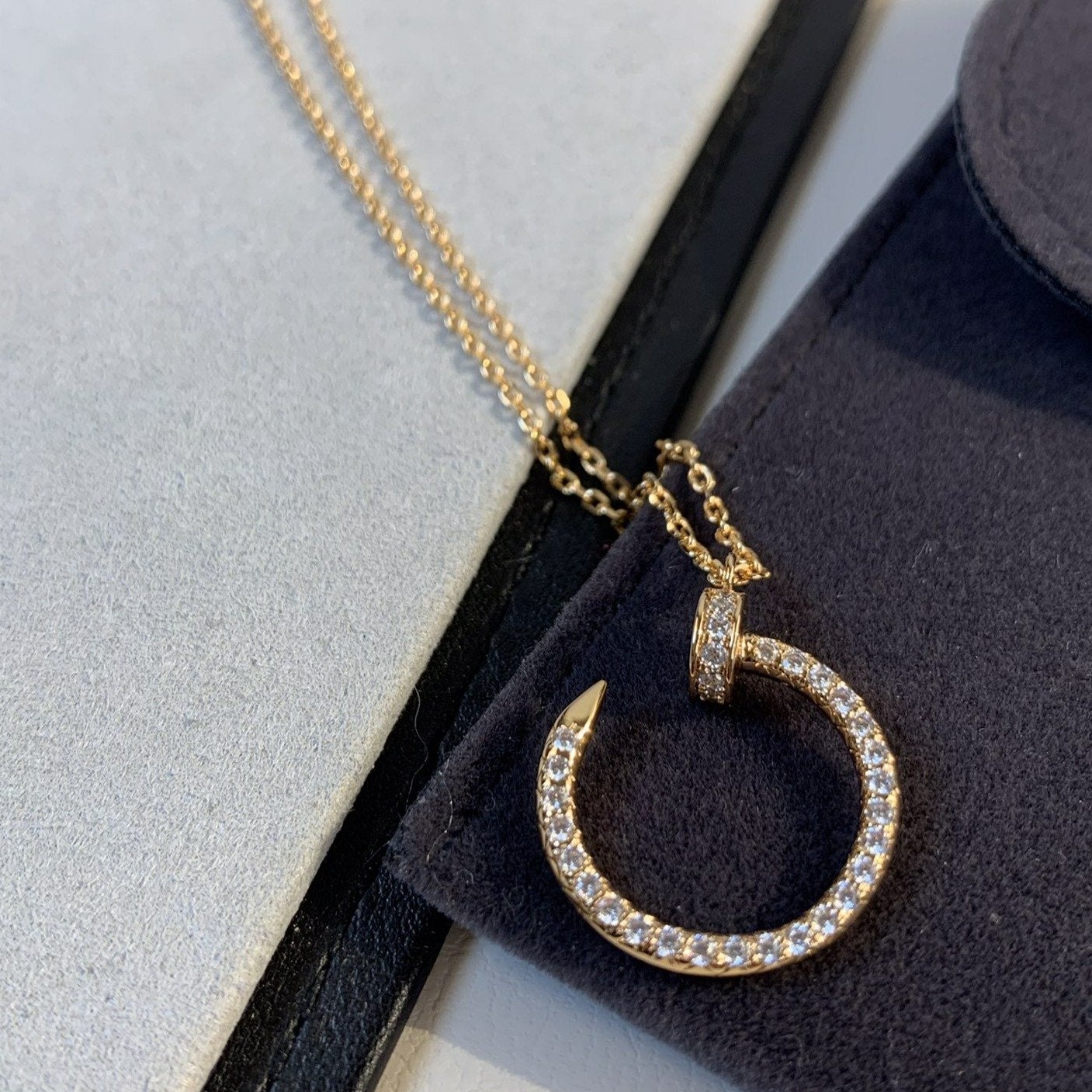 [baslovejewels]JUSTE NECKLACE PINK GOLD DIAMONDS