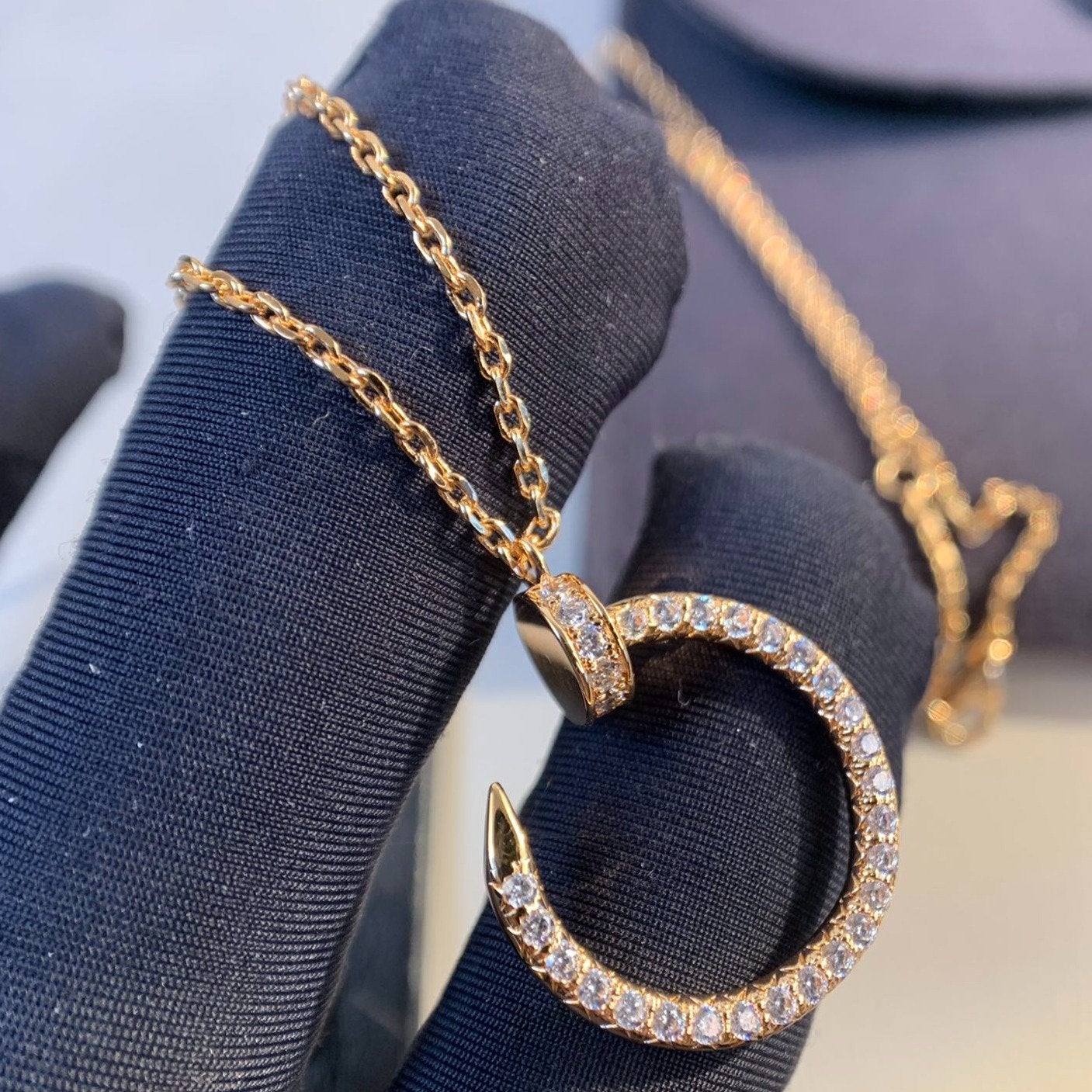 [baslovejewels]JUSTE NECKLACE PINK GOLD DIAMONDS