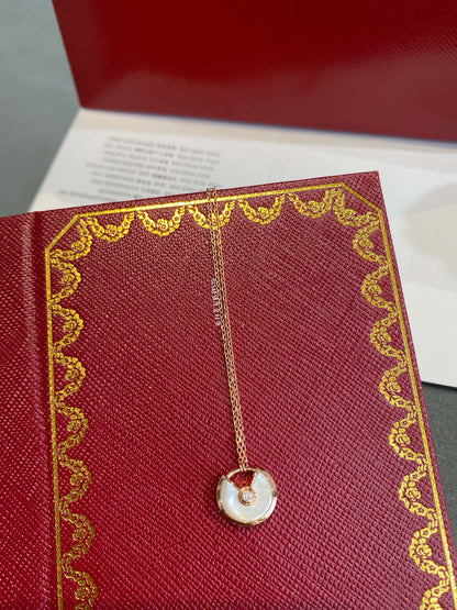 [baslovejewels]AMULETTE ROSE GOLD MOP NECKLACE