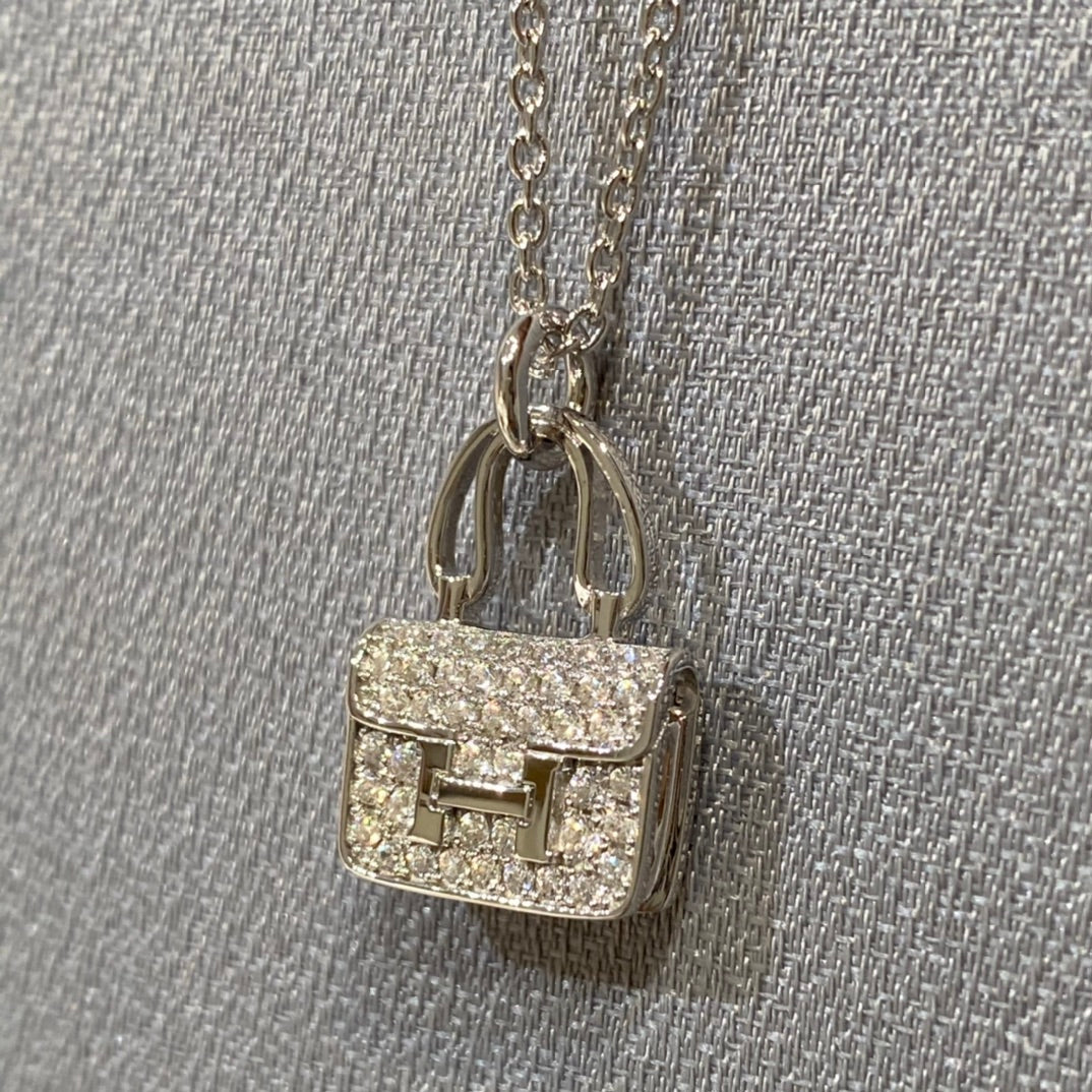 [baslovejewels]CONSTANCE PEDANT DIAMOND NECKLACE