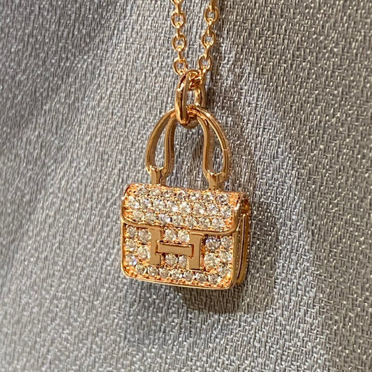 [baslovejewels]CONSTANCE PEDANT DIAMOND NECKLACE