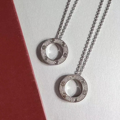 [baslovejewels]LOVE NECKLACE ADJUSTABLE SILVER