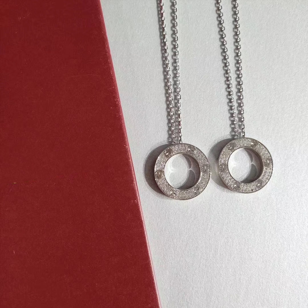 [baslovejewels]LOVE NECKLACE ADJUSTABLE SILVER