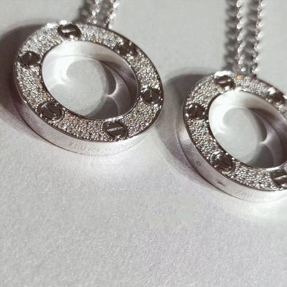 [baslovejewels]LOVE NECKLACE ADJUSTABLE SILVER