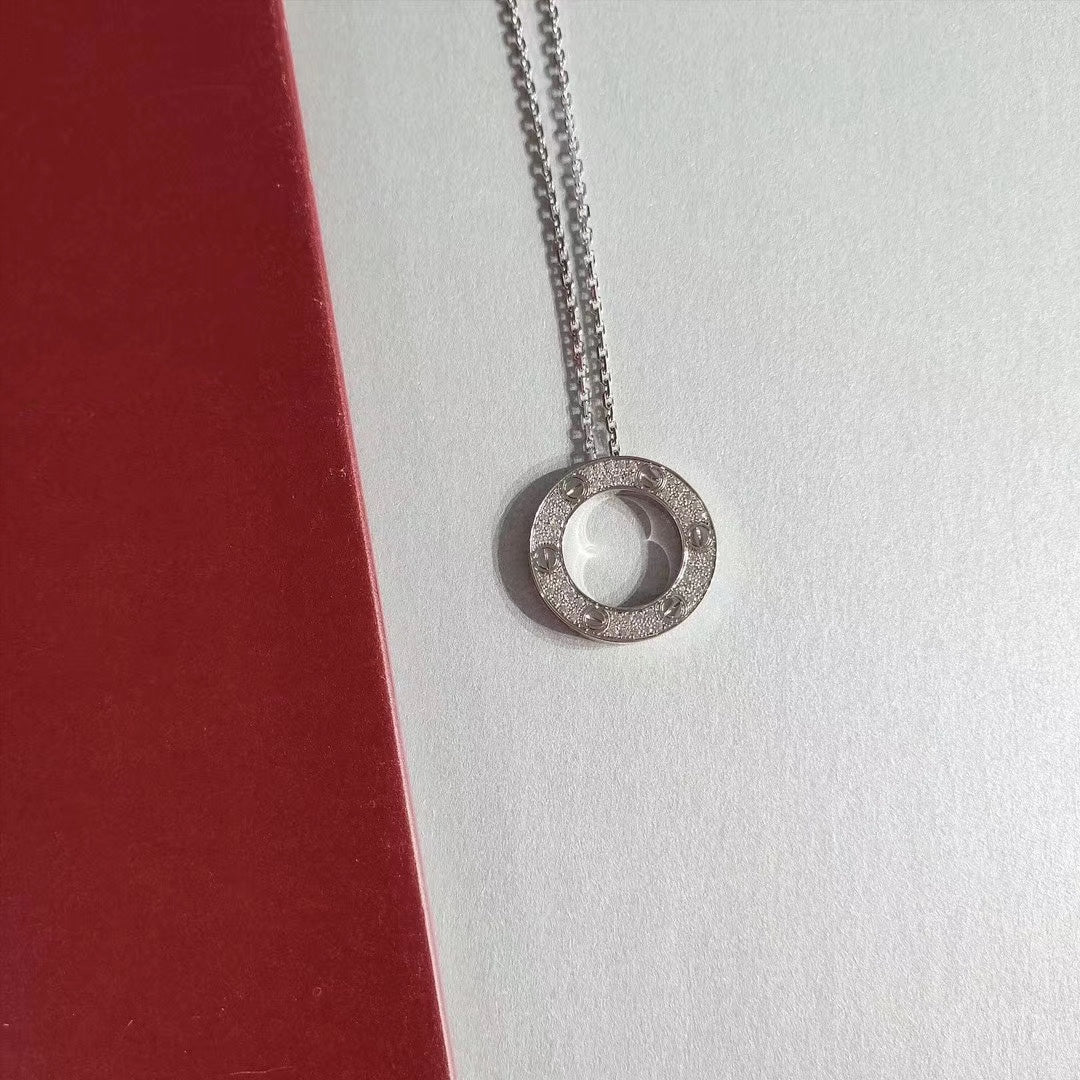 [baslovejewels]LOVE NECKLACE ADJUSTABLE SILVER