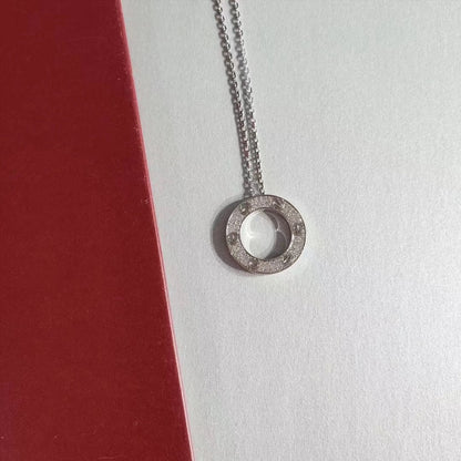 [baslovejewels]LOVE NECKLACE ADJUSTABLE SILVER