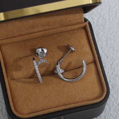 [baslovejewels]JUSTE EARRINGS 12.75MM SILVER DIAMOND