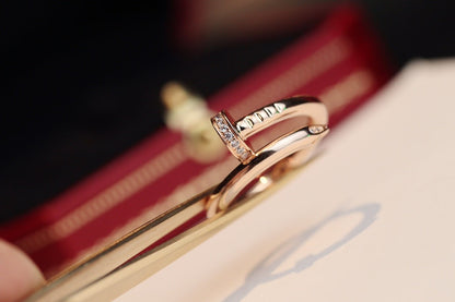 [baslovejewels]JUSTE RING 2.65MM PINK GOLD DIAMOND
