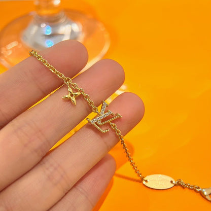 [baslovejewels]LOGO STAR MOTIF GOLD BRACELET
