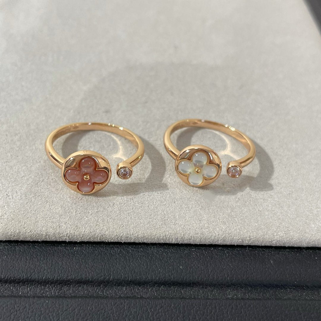 [baslovejewels]SUN 1 DIAMOND PINK MOP RING