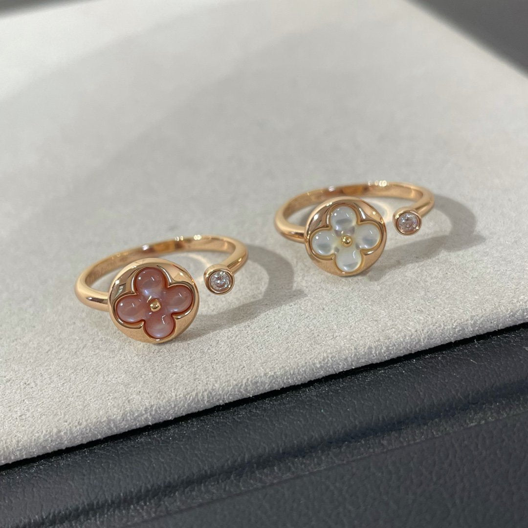 [baslovejewels]SUN 1 DIAMOND PINK MOP RING