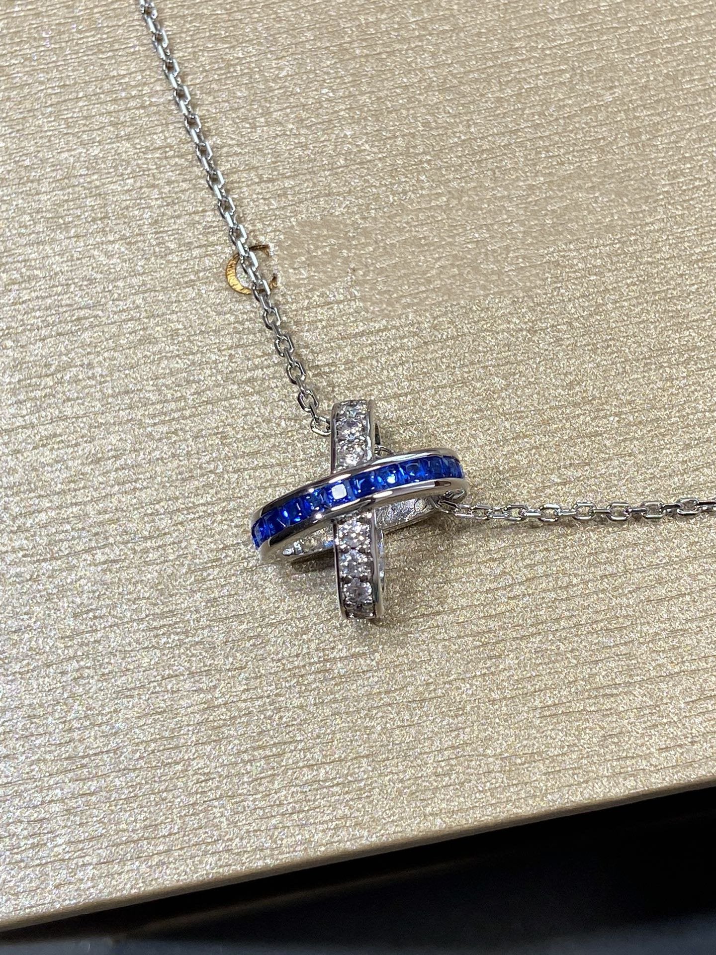 [baslovejewels]LIENS DIAMOND SILVER NECKLACE