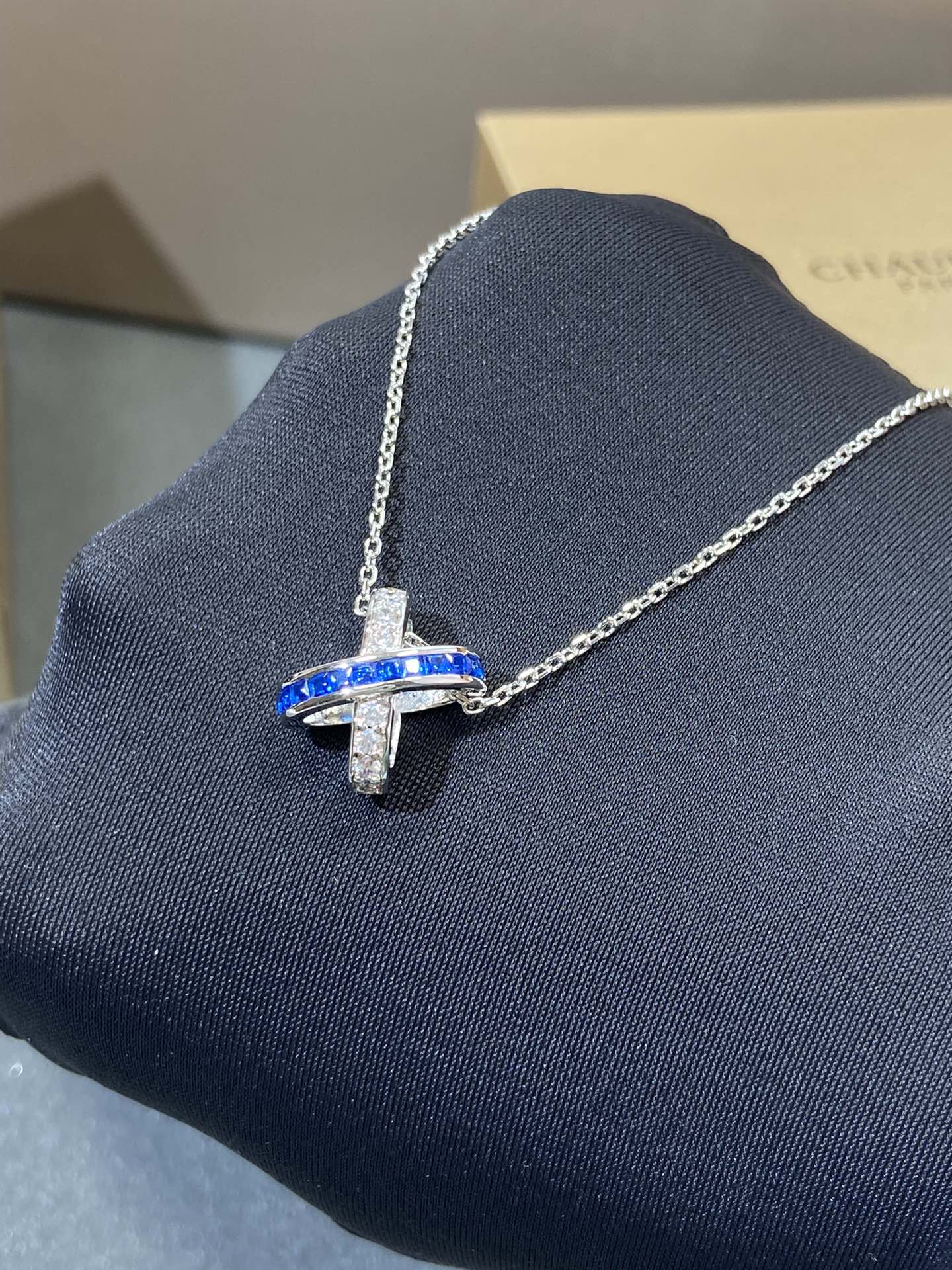 [baslovejewels]LIENS DIAMOND SILVER NECKLACE
