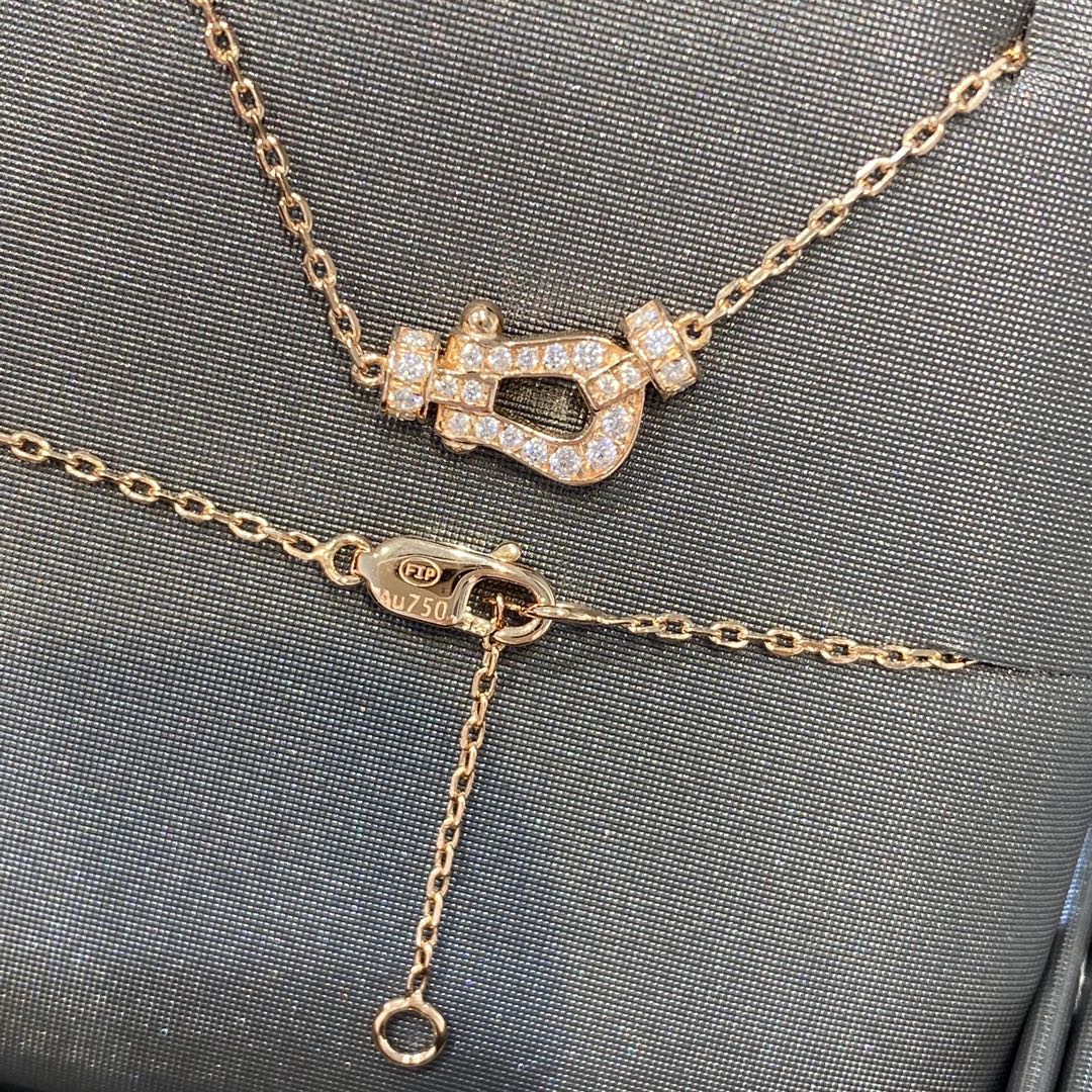 [baslovejewels]FORCE 10 DIAMOND PINK GOLD NECKLACE MINI MODEL