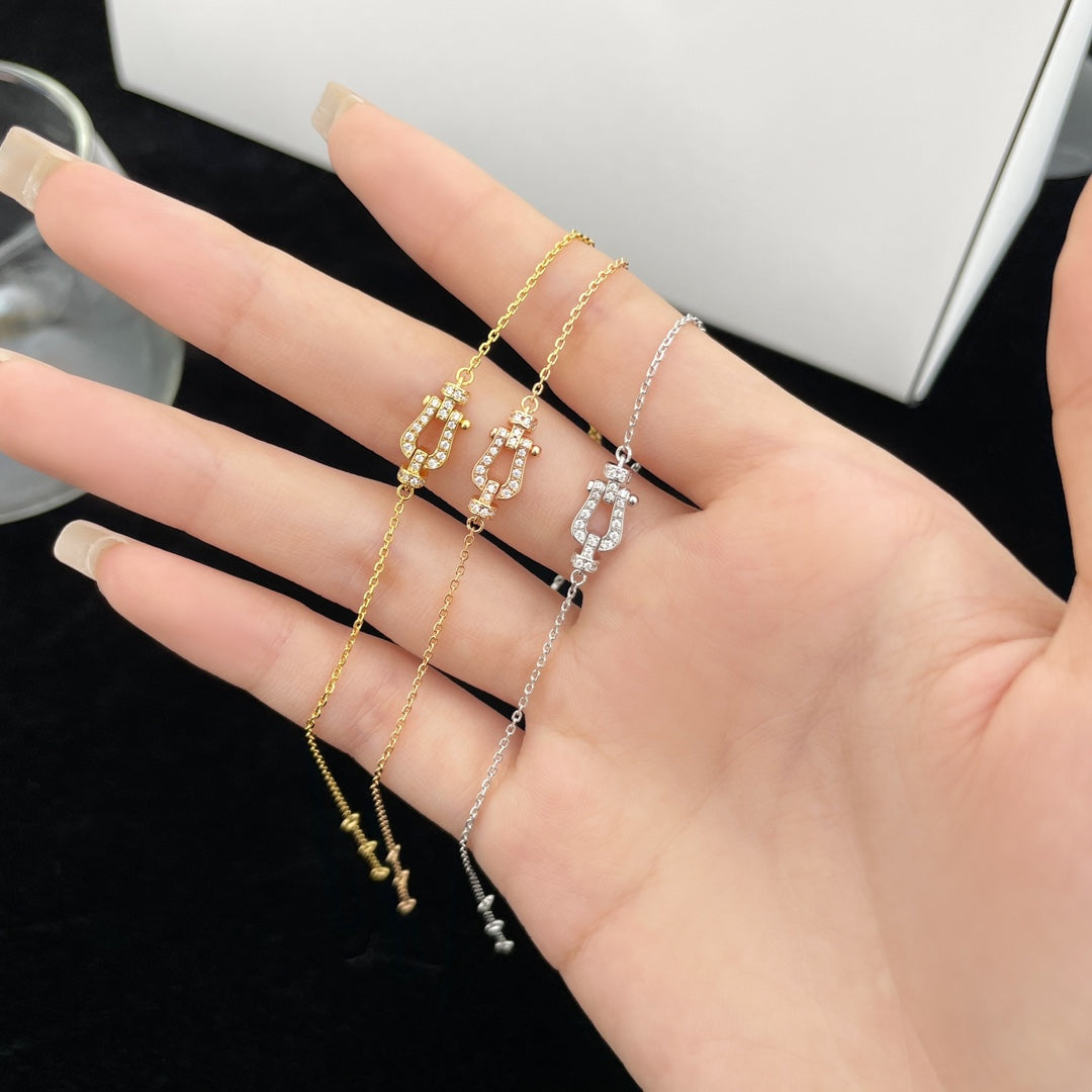 [baslovejewels]FORCE 10 FULL DIAMOND BUCKLE CHAIN LINK MINI MODEL