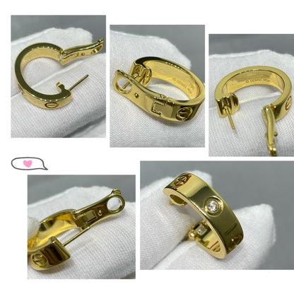 [baslovejewels]LOVE 5.5MM 1 DIAMOND EARRINGS