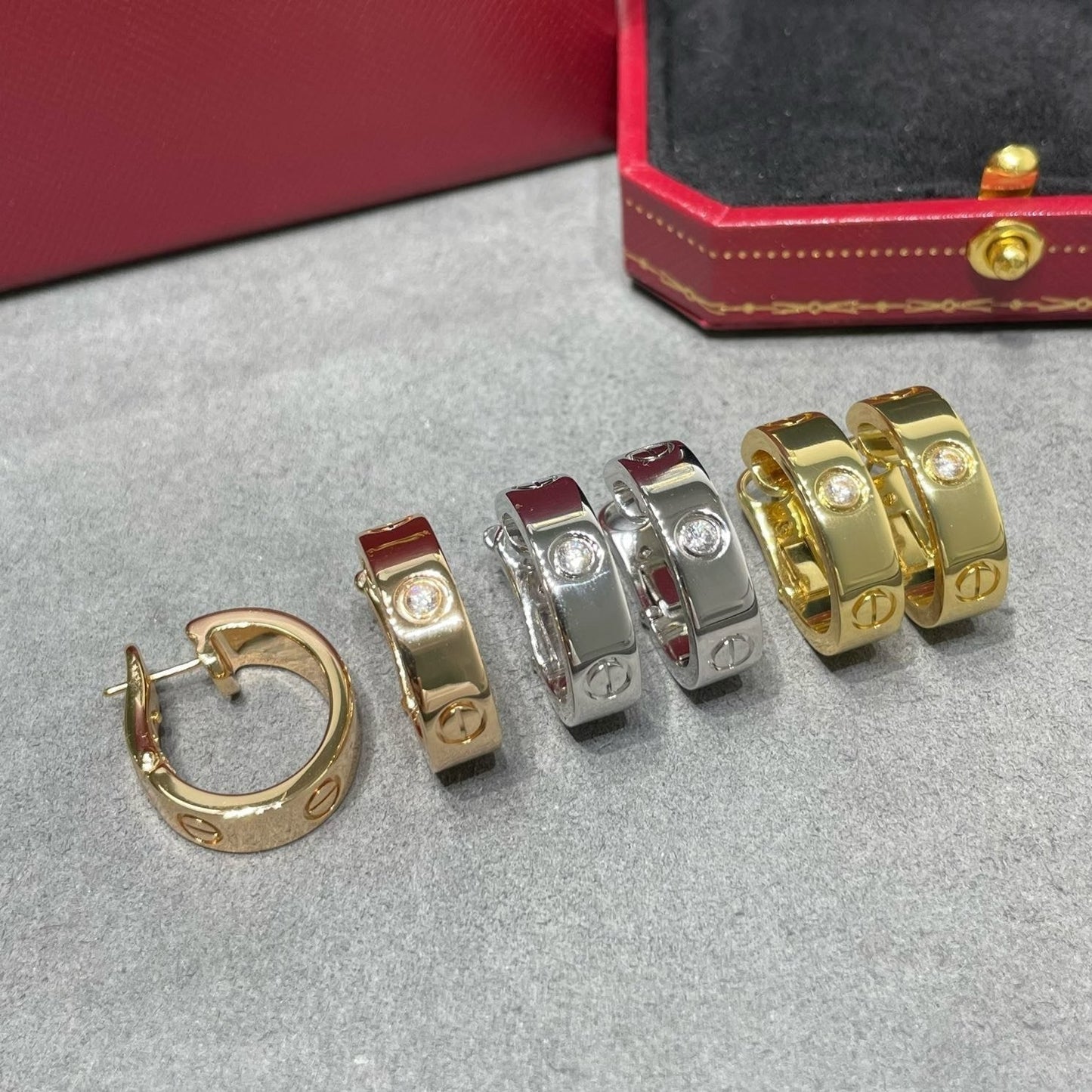 [baslovejewels]LOVE 5.5MM 1 DIAMOND EARRINGS