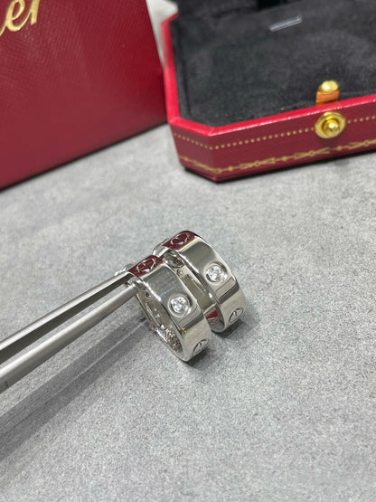 [baslovejewels]LOVE 5.5MM 1 DIAMOND EARRINGS