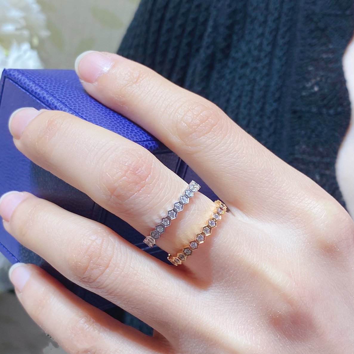 [baslovejewels]BEE LOVE DIAMOND PAVED SMALL RING