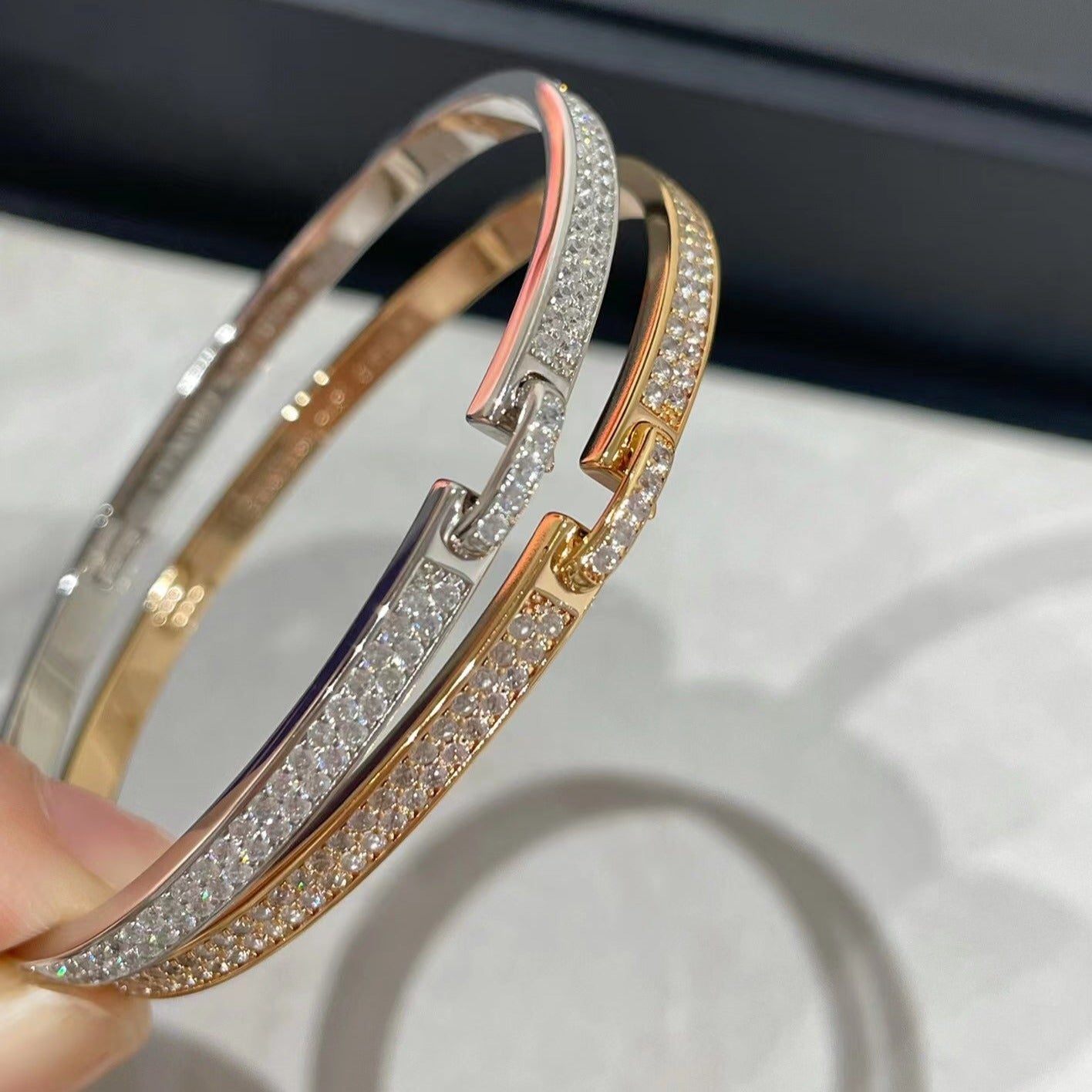 [baslovejewels]LIENS VIDENCE DIAMOND PAVED BRACELET