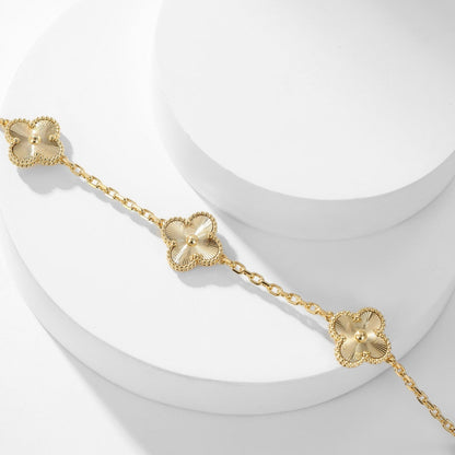 [baslovejewels]CLOVER 10 MOTIFS LASER NECKLACE