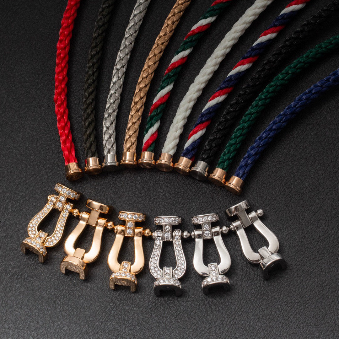 [baslovejewels]FORCE LARGE HORSESHOE FULL DIAMOND BRACELET GOLD