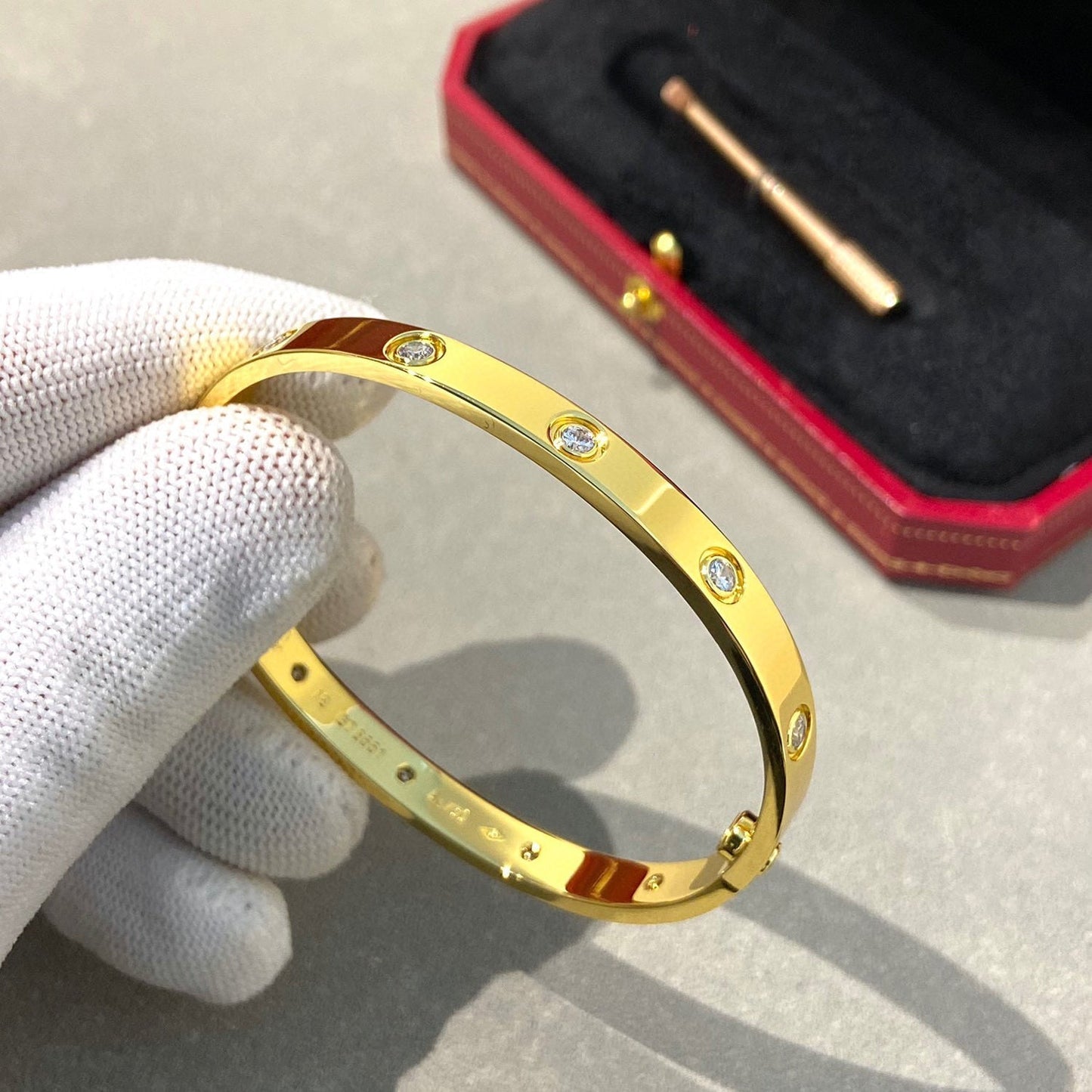 [baslovejewels]LOVE BRACELET 6.1MM 10 DIAMONDS