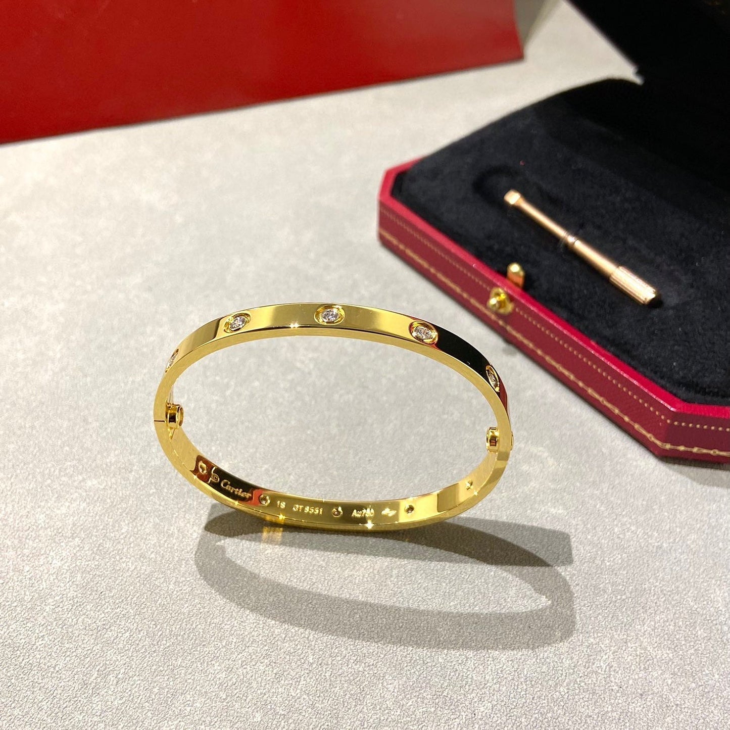 [baslovejewels]LOVE BRACELET 6.1MM 10 DIAMONDS