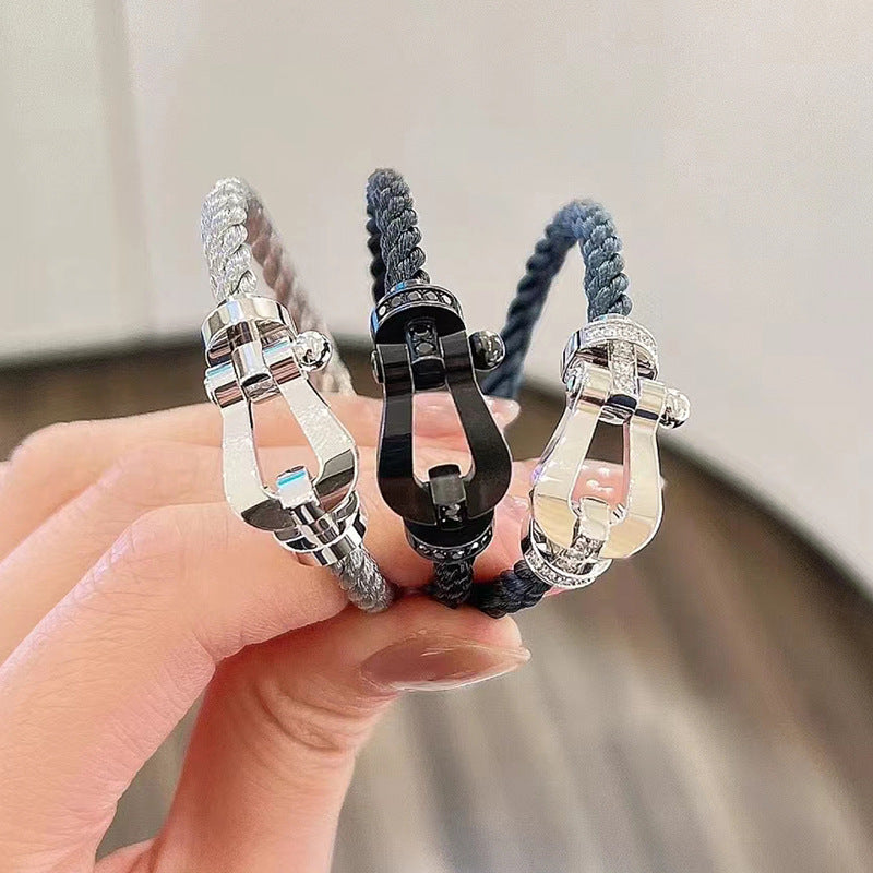 [baslovejewels]FORCE LARGE HORSESHOE NO DIAMOND BRACELET SILVER