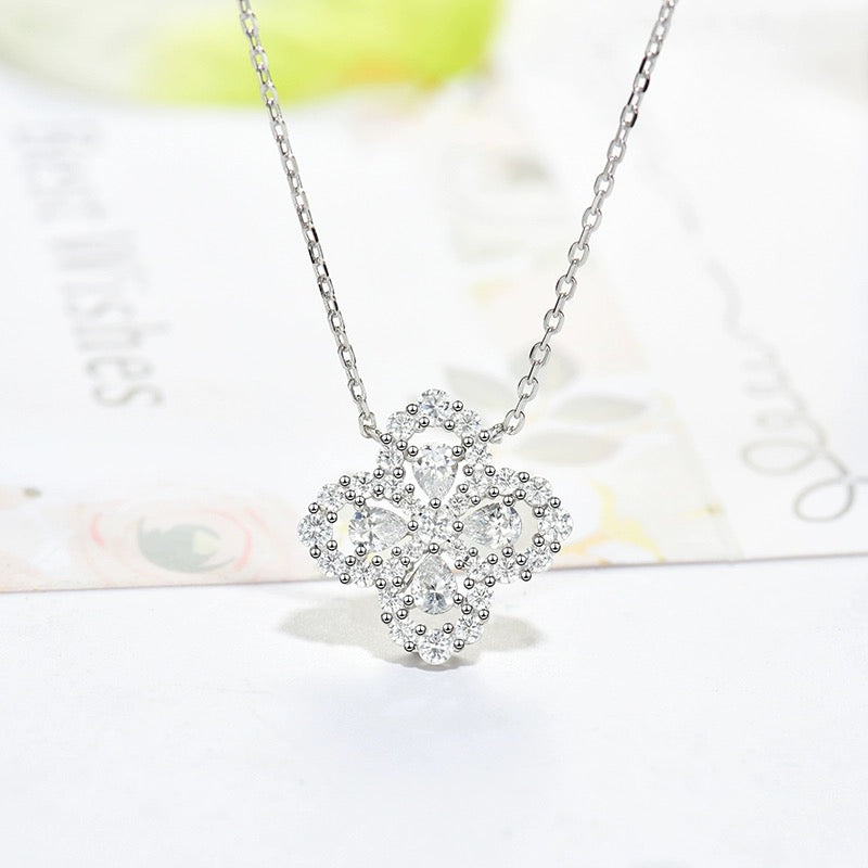 [baslovejewels]LOOP NECKLACE FULL MOTIF DIAMOND 16MM MULTIPLE COLORS