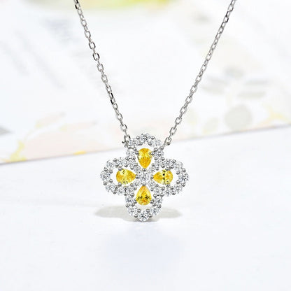 [baslovejewels]LOOP NECKLACE FULL MOTIF DIAMOND 16MM MULTIPLE COLORS