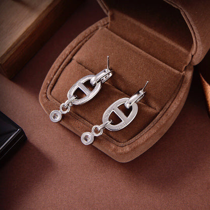 [baslovejewels]HM CHAINE DIAMOND EARRINGS