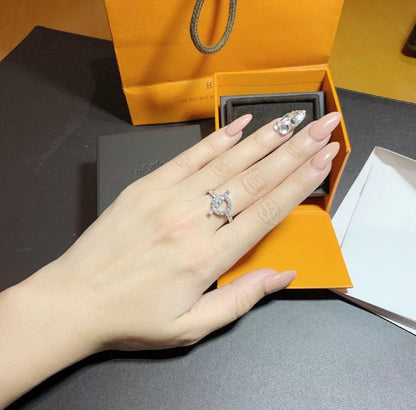 [baslovejewels]ECHAPPEE RING SILVER DIAMOND
