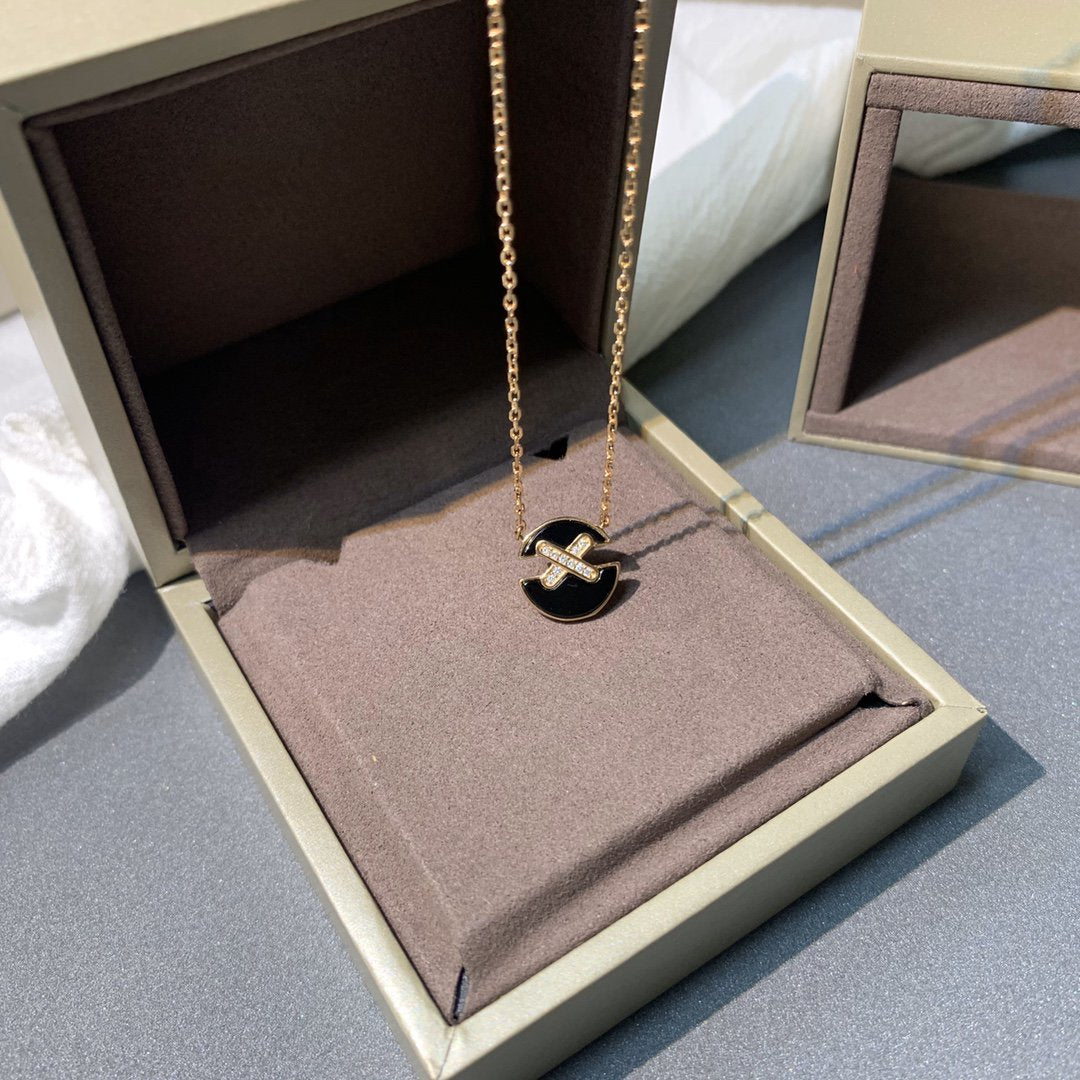 [baslovejewels]JEUX DE PINK GOLD DIAMOND NECKLACE