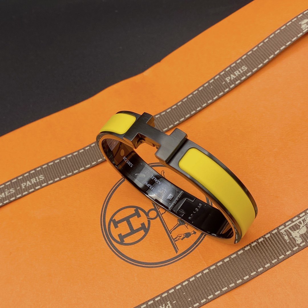 [baslovejewels]CLIC HM SO BLACK YELLOW BRACELET
