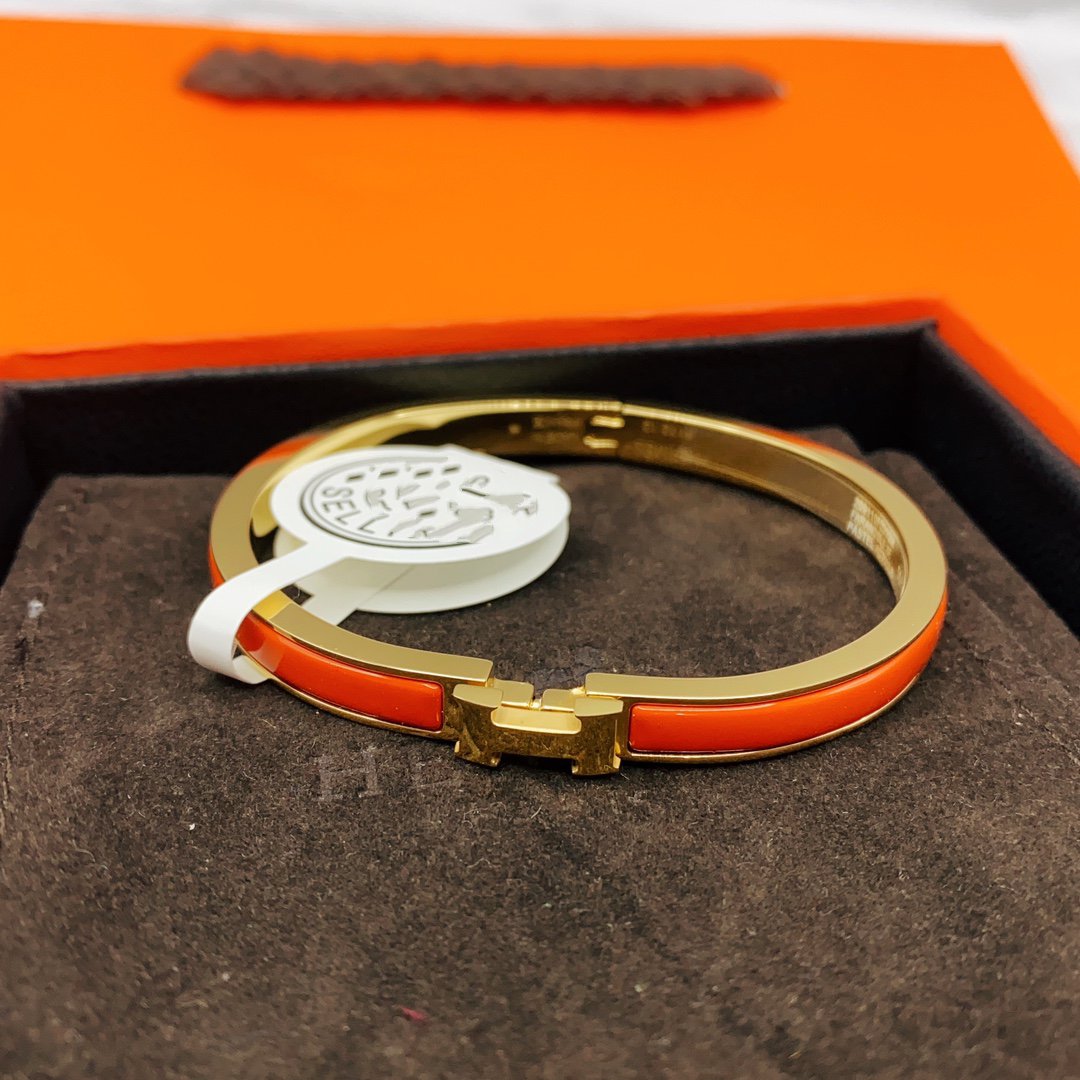 [baslovejewels]CLASSIC HM CLIC RED 8MM ENAMEL BRACELET