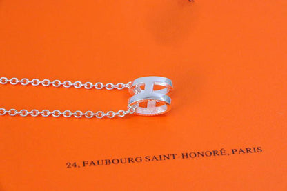 [baslovejewels]HM NECKLACE H LETTER OVAL SERIES
